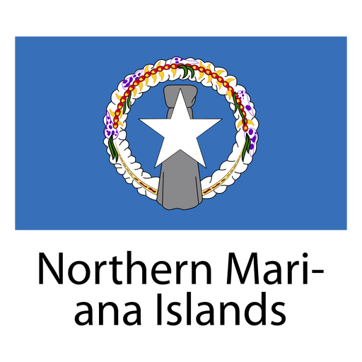 Bandera nacional de las islas marianas del norte Diseño PNG