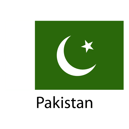 Pakistanische Nationalflagge PNG-Design