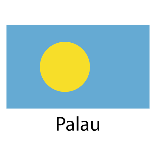 Palau national flag PNG Design