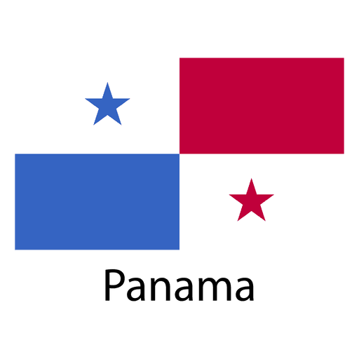 Panama Nationalflagge PNG-Design