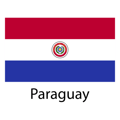 Paraguay-Nationalflagge PNG-Design