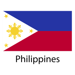 Philippinen Nationalflagge PNG-Design