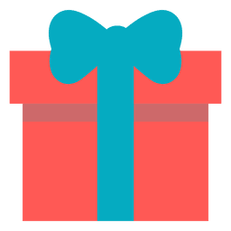 Pink gift box blue bow icon 16 PNG Design
