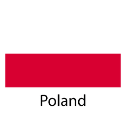 Polen Nationalflagge PNG-Design
