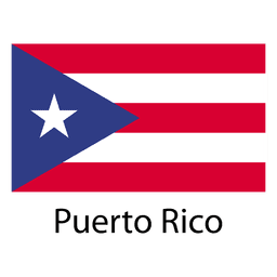 Puerto rico national flag PNG Design