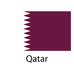 Qatar national flag PNG Design