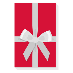 Caja de regalo roja icono de lazo plateado 29 Diseño PNG