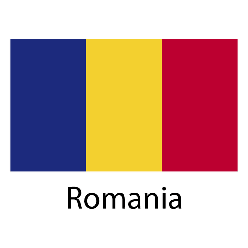 Romania national flag PNG Design