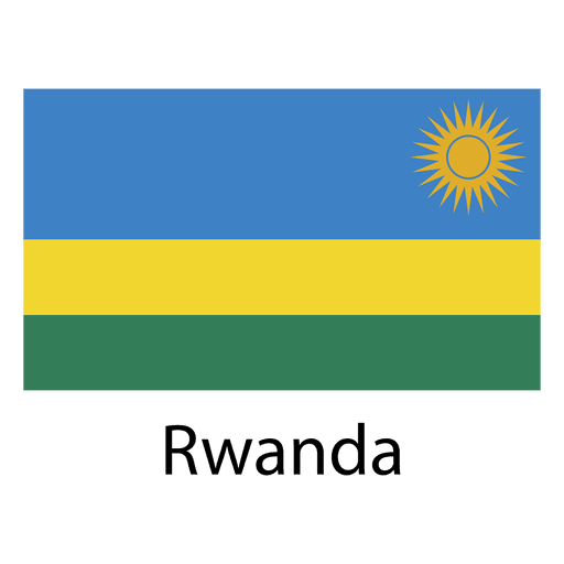 Bandera nacional de ruanda Diseño PNG