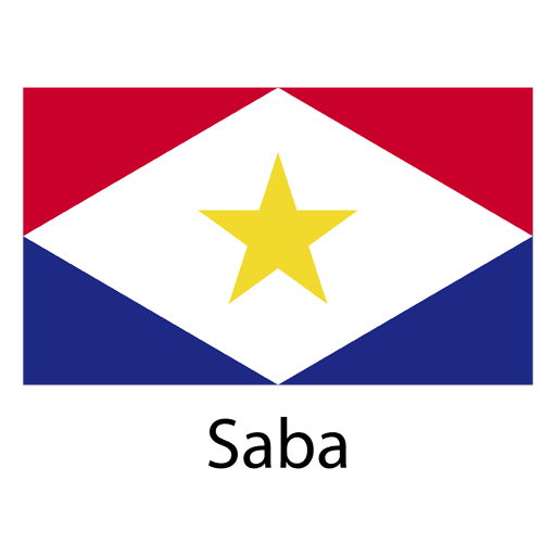 Bandera nacional saba Diseño PNG