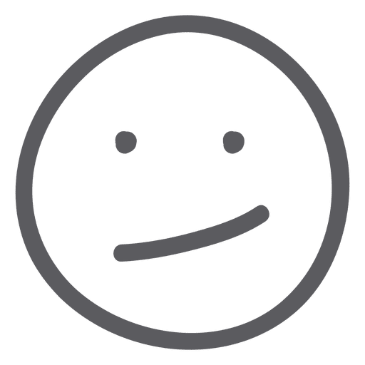 Trauriger Gekritzel Emoji Emoticon PNG-Design