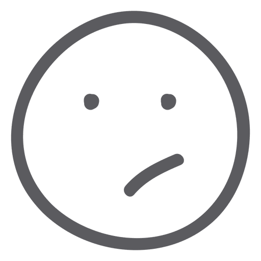 Trauriger Emoji-Emoticon PNG-Design