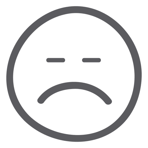 Sad Doodle Emoji Emoticon PNG & SVG Design For T-Shirts