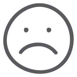 Emoji Emoticon mit traurigem Gesicht PNG-Design