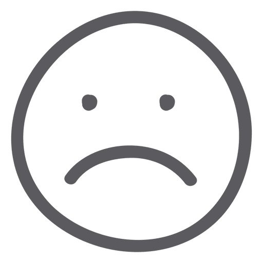 Emoji Emoticon mit traurigem Gesicht PNG-Design