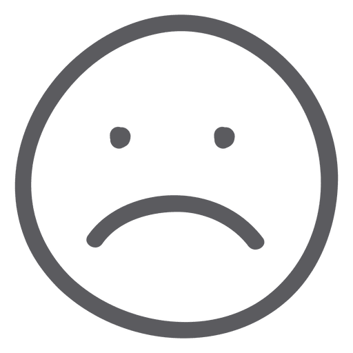 Design PNG E SVG De Rosto De Emoticon Chateado Simples Para Camisetas