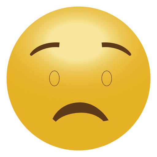 Emoji emoticon triste Diseño PNG