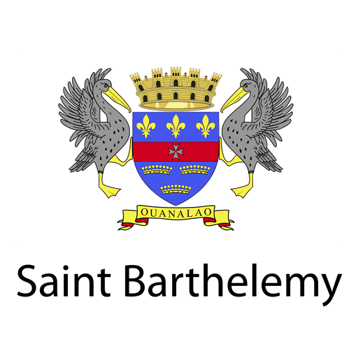 Bandera Nacional de San Bartolomé Diseño PNG
