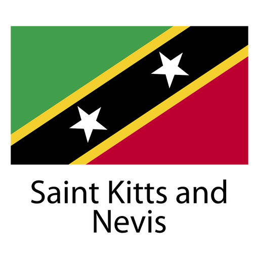 Saint Kitts und Nevis Nationalflagge PNG-Design