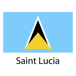 Bandeira nacional santa lucia Desenho PNG