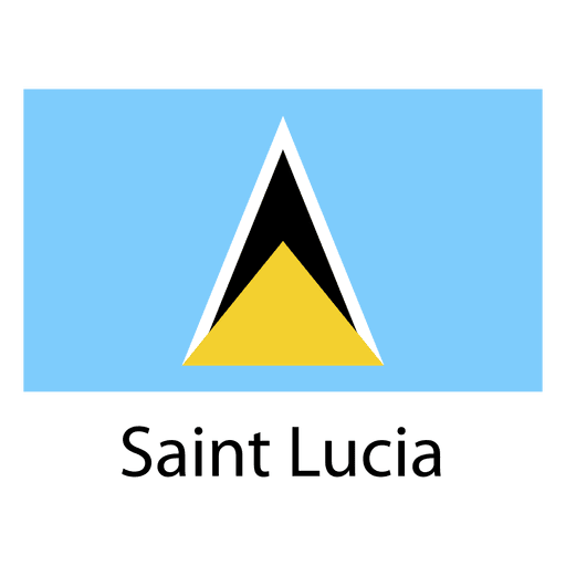Saint Lucia Nationalflagge PNG-Design