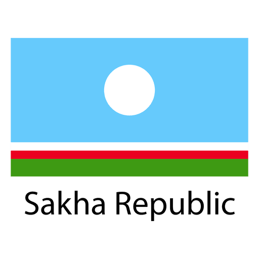 Nationalflagge der Republik Sacha PNG-Design