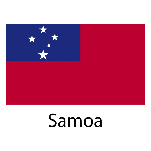 Samoa-Nationalflagge PNG-Design