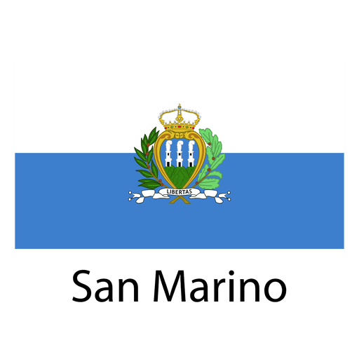 Bandeira nacional de San Marino Desenho PNG