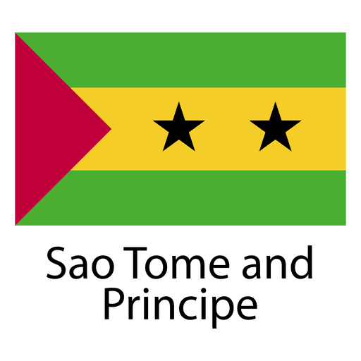 Sao Band und Principe Nationalflagge PNG-Design
