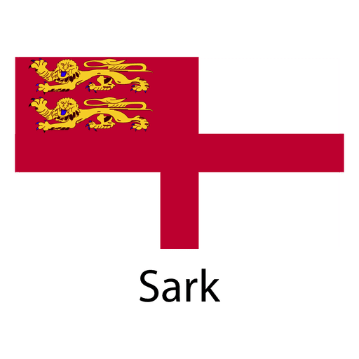 Sark Nationalflagge PNG-Design