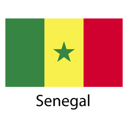 Senegal national flag PNG Design