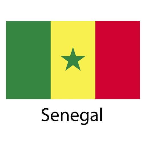 Senegal national flag PNG Design