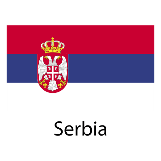 Bandeira nacional da sérvia Desenho PNG