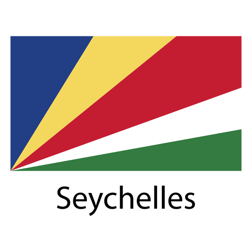 Bandeira nacional de Seychelles Desenho PNG
