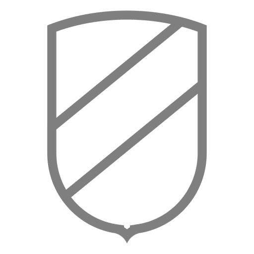 Contorno da etiqueta do emblema do escudo Desenho PNG