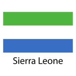 Bandera nacional sierra leona Diseño PNG