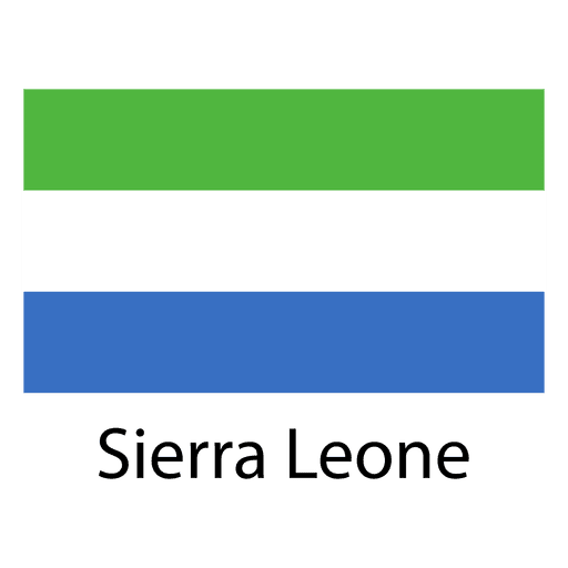 Sierra Leone Nationalflagge PNG-Design