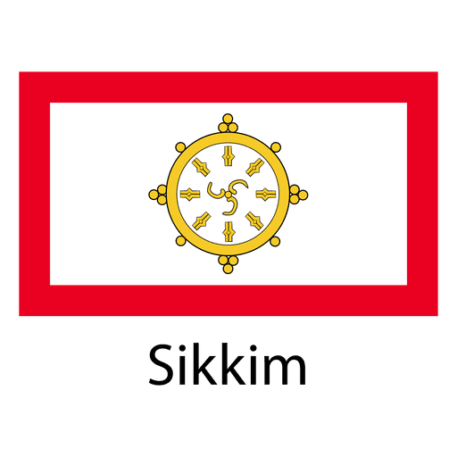 Bandeira nacional de sikkim Desenho PNG