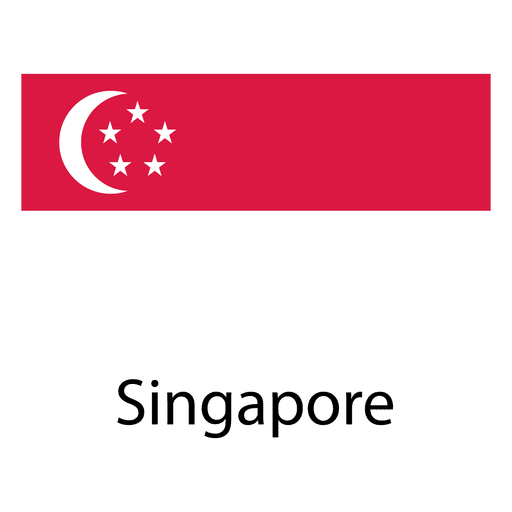 Singapur Nationalflagge PNG-Design