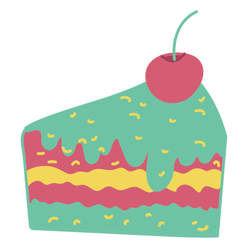 Torta de bolo de fatia Desenho PNG