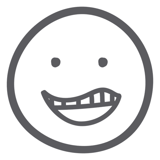Gezeichnetes Lächeln Emoji Emoticon Symbol PNG-Design