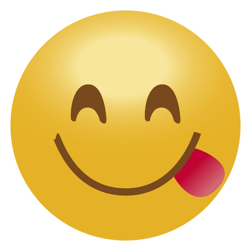 Emoticon de emoji de lengua de sonrisa