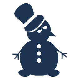 Ícone da silhueta do boneco de neve 58 Desenho PNG