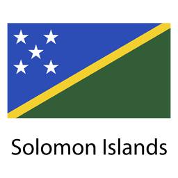 Bandera nacional de las islas salomón Diseño PNG
