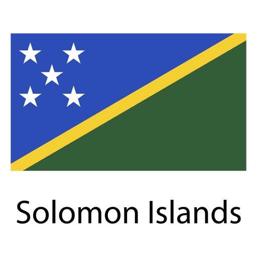Bandeira nacional das ilhas Salomão Desenho PNG