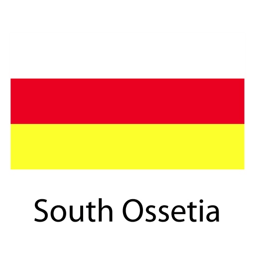 South ossetia national flag PNG Design