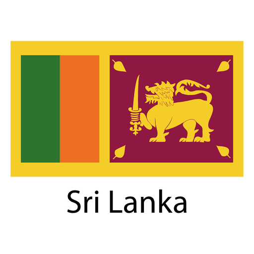 Sri Lanka Nationalflagge PNG-Design