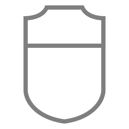 Icono de emblema de escudo de trazo Diseño PNG