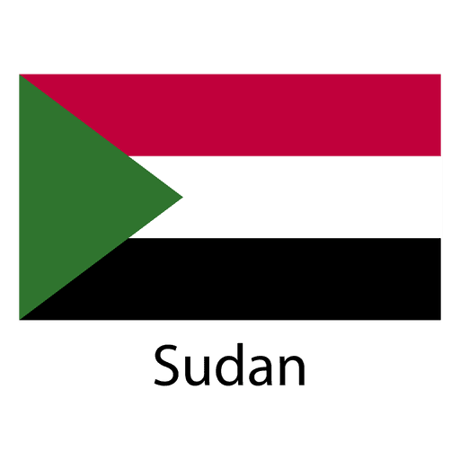Sudan Nationalflagge PNG-Design
