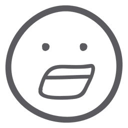Emoticon emoji sorprendido Diseño PNG